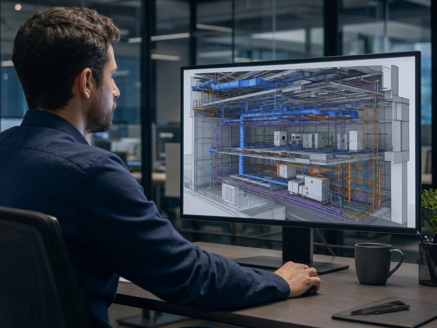 Maquette BIM coordonnée des réseaux techniques
