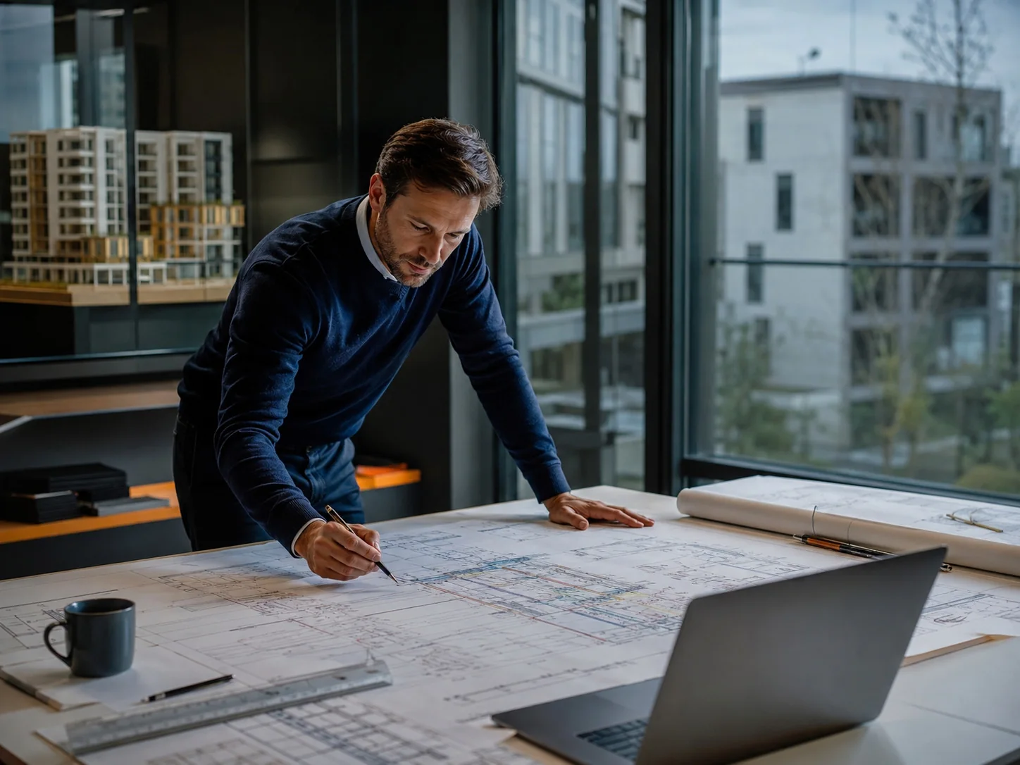 Étude de conception CVC et plomberie sur plans techniques